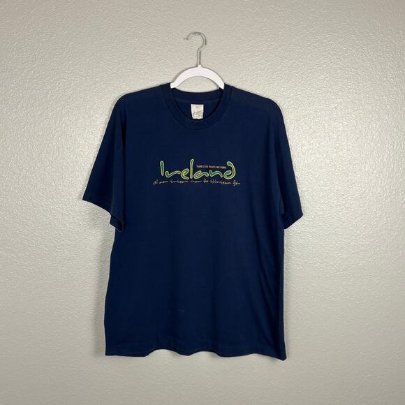 VTG Screen Stars Original Dark Blue Ireland Size XL Men’s Short Sleeved T-shirt - Picture 1 of 7